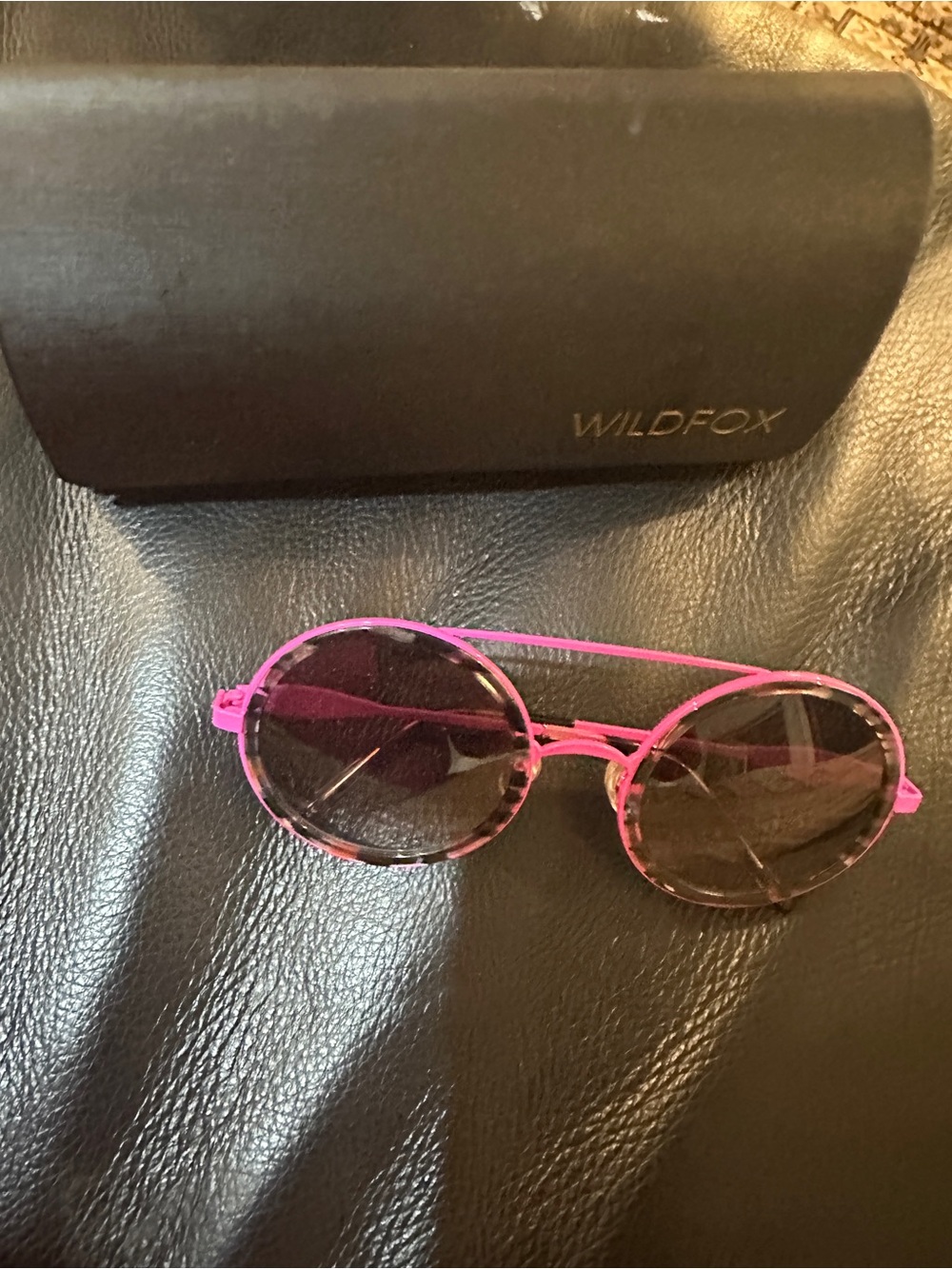 Wildfox Hot Pink Round Frame Sunglasses